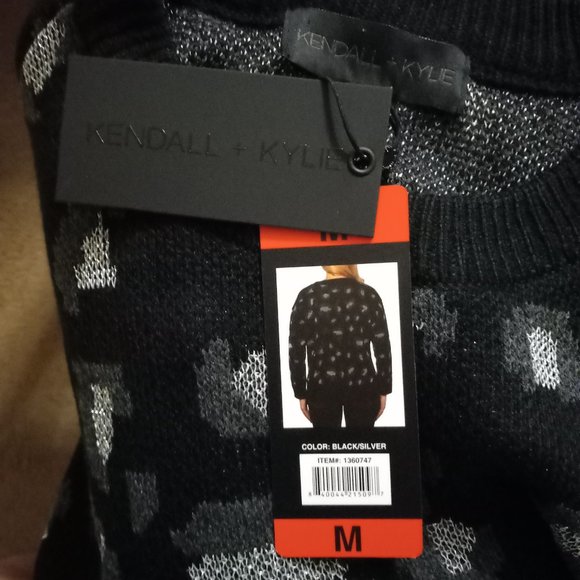 NWT!!! KENDALL + KYLIE Animal Print Sweater Pullover Women's Size M - Picture 6 of 11
